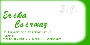 erika csirmaz business card